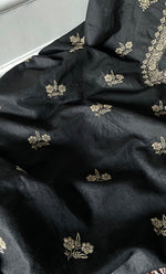 Load image into Gallery viewer, Lucknowi Handcrafted Munga Silk Chikankari Unstitched Men&#39;s Kurta Fabric - HONC0327307
