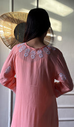 Load image into Gallery viewer, Rupam Women's Lucknowi Handcrafted Modal Cotton Chikankari Kurti - HONC0211900