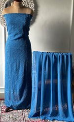 将图像加载到图库查看器中， Women&#39;s Lakhnavi Handcrafted Viscose Georgette Chikankari Full Suit Material - HONC0274223
