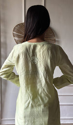 Load image into Gallery viewer, Riddhi Women's Lakhnavi Handcrafted Chanderi Silk Chikankari Top And Pant Set - HONC0360705