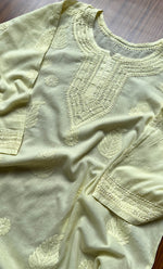 Load image into Gallery viewer, Women's Lakhnavi Handcrafted Cotton Chikankari Top -  HONC0214052
