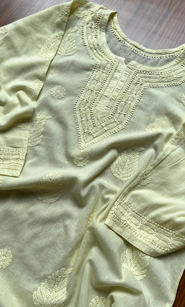Women's Lakhnavi Handcrafted Cotton Chikankari Top -  HONC0214052