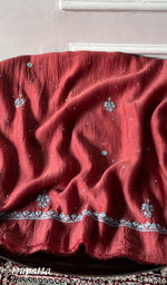 Load image into Gallery viewer, Shirin Women's Lakhnavi Handcrafted Mul Chanderi Unstitched Chikankari Full Suit Material - HONC0339570