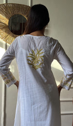Load image into Gallery viewer, Huma Women's Lucknowi Handcrafted Cotton Chikankari Kurti - HONC0160413