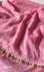 Load image into Gallery viewer, Jazba Women&#39;s Lakhnavi Handcrafted Mul Chanderi Unstitched Kurta And Dupatta Set- HONC0319683
