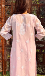 Load image into Gallery viewer, Women&#39;s Lucknowi Handcrafted Cotton Chikankari Kurti - HONC0221398
