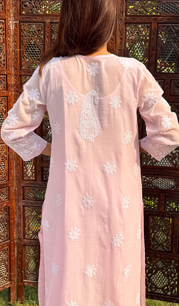 Women's Lucknowi Handcrafted Cotton Chikankari Kurti - HONC0221398