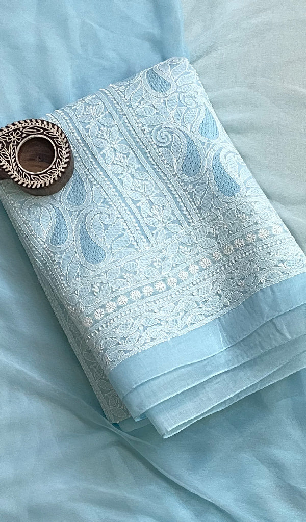 Women's Lakhnavi Handcrafted Cotton Chikankari Suit Material - HONC0197823
