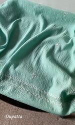 Load image into Gallery viewer, Women&#39;s Lakhnavi Handcrafted Mul Chanderi Semi - Stitched Kurta And Dupatta Set - HONC0302256
