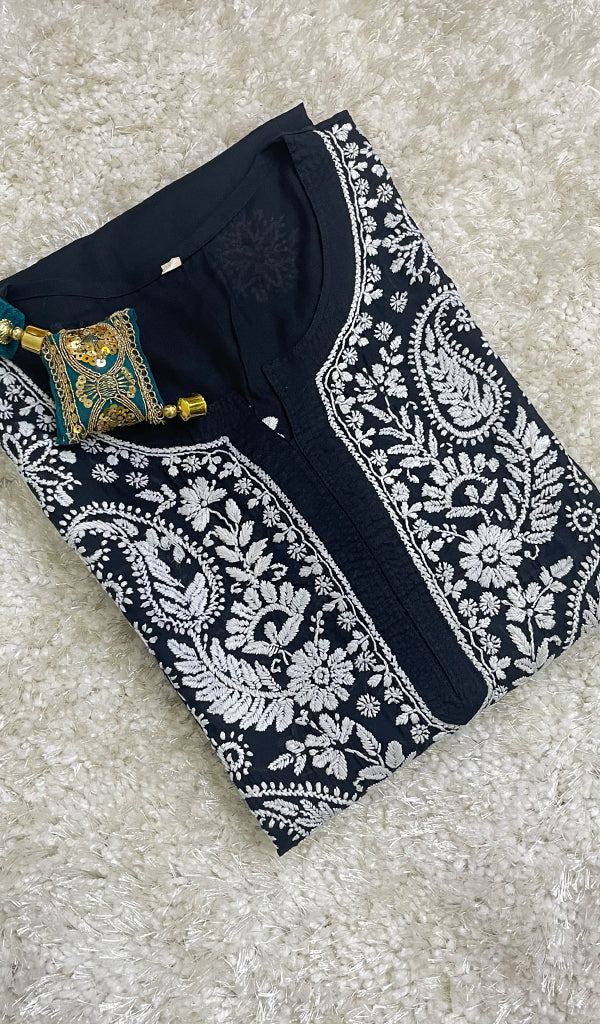 Women's Lucknowi Handcrafted Cotton Chikankari Kurti-HONC0148403
