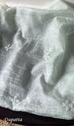 Load image into Gallery viewer, Women&#39;s Lakhnavi Handcrafted Organza Chikankari Unstitched Full Suit Material - HONC02712100
