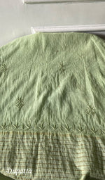 Load image into Gallery viewer, Women's Lakhnavi Handcrafted Mul Chanderi Unstitched Kurta And Dupatta Set - HONC0278948