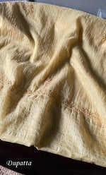 将图像加载到图库查看器中， Women&#39;s Lakhnavi Handcrafted Mul Chanderi Semi - stitched Kurta And Dupatta Set- HONC0294465
