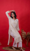 Reet Women's Lucknowi Handcrafted Modal Cotton Chikankari Kurti - HONC0213688