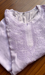 将图像加载到图库查看器中， Women&#39;s Lucknowi Handcrafted Modal Cotton Chikankari Kurti - HONC0264897
