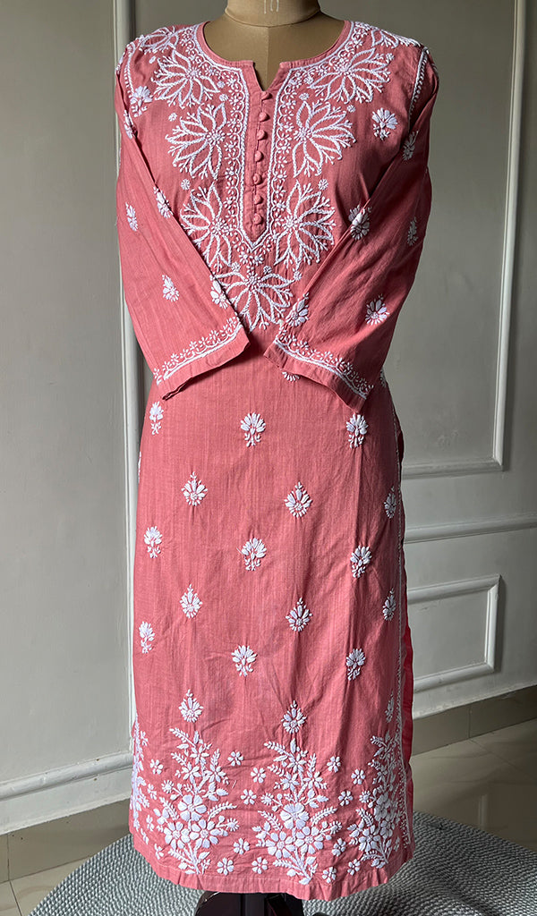 Women's Lucknowi Handcrafted Cotton Chikankari Kurti - HONC0301007