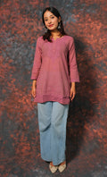 Atifa Women's Lakhnavi Handcrafted Cotton Chikankari Top - HONC0331502
