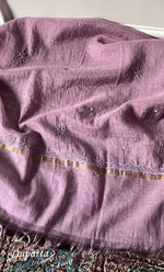 将图像加载到图库查看器中， Women's Lakhnavi Handcrafted Mul Chanderi Unstitched Chikankari Full Suit Material - HONC