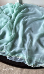 Load image into Gallery viewer, Women&#39;s Lakhnavi Handcrafted Unstitched Cotton Chikankari Suit Material - HONC0320323
