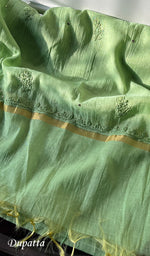 Load image into Gallery viewer, Women's Lakhnavi Handcrafted Mul Chanderi Chikankari Full Suit Material - HONC0282290
