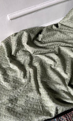 Load image into Gallery viewer, Lucknowi Handcrafted Chanderi Silk Chikankari Unstitched Men's Kurta Fabric - HONC0306343