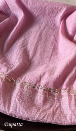Load image into Gallery viewer, Women's Lakhnavi Handcrafted Mul Chanderi Semi - Stitched Kurta And Dupatta Set - HONC0288567