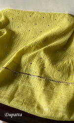 Load image into Gallery viewer, Women&#39;s Lakhnavi Handcrafted Mul Chanderi Unstitched Kurta And Dupatta Set - HONC0295673
