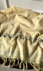 Load image into Gallery viewer, Women's Lakhnavi Handcrafted Mul Chanderi Unstitched Chikankari Full Suit Material - HONC0323589