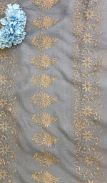 将图像加载到图库查看器中， Women&#39;s Lucknowi Handcrafted Pure Organza Silk Chikankari Saree - HONC0162558
