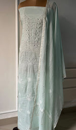 Load image into Gallery viewer, Women&#39;s Lakhnavi Handcrafted Mul Chanderi Kurta And Dupatta Set - HONC0254133

