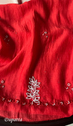 Load image into Gallery viewer, Saziya Women&#39;s Lakhnavi Handcrafted Mul Chanderi Semi - Stitched Kurta And Dupatta Set - HONC0270728
