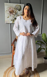 将图像加载到图库查看器中， Women&#39;s Lucknowi Handcrafted Cotton Chikankari Kurti - HONC0302842

