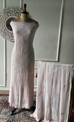 Load image into Gallery viewer, Women's Lucknowi Handcrafted Viscose Georgette Unstitched Chikankari Suit Material - HONC0325150