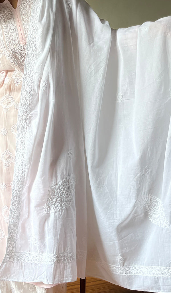 Women's Lucknowi Handcrafted Cotton Chikankari Dupatta - HONC0210043