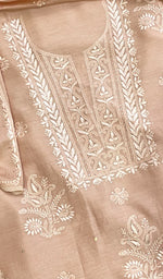Load image into Gallery viewer, Women&#39;s Lakhnavi Handcrafted Chanderi Silk Chikankari Full Suit - HONC0205603
