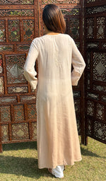 Load image into Gallery viewer, Women&#39;s Lucknowi Handcrafted Muslin Chikankari Kurti - HONC0237028
