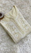 Iqra Women's Lucknowi Handcrafted Cotton Chikankari Kurti - HONC0141262