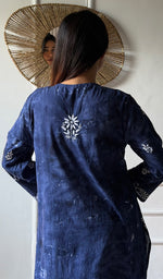 Load image into Gallery viewer, Women's Lucknowi Handcrafted Cotton Chikankari Kurti - HONC0348446