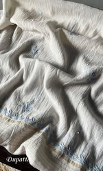 将图像加载到图库查看器中， Women&#39;s Lakhnavi Handcrafted Maheshwari Mul Chanderi Semi - Stitched Kurta And Dupatta Set - HONC0278902
