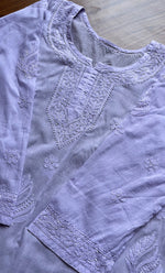 Load image into Gallery viewer, Women's Lakhnavi Handcrafted Cotton Chikankari Top - HONC0214056