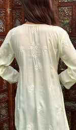 Women's Lakhnavi Handcrafted Modal Cotton Chikankari Top - HONC0247422