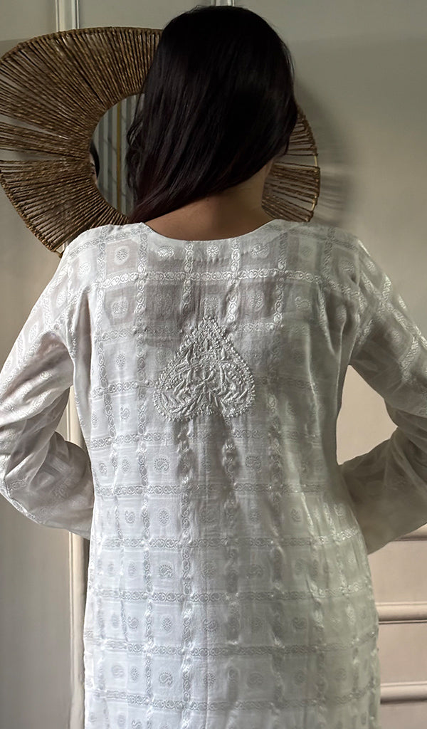 Prisha Women's Lucknowi Handcrafted Cotton Chikankari Kurti - HONC0341068