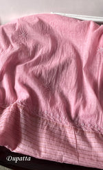 Load image into Gallery viewer, Women&#39;s Lakhnavi Handcrafted Mul Chanderi Unstitched Kurta And Dupatta Set - HONC0280849
