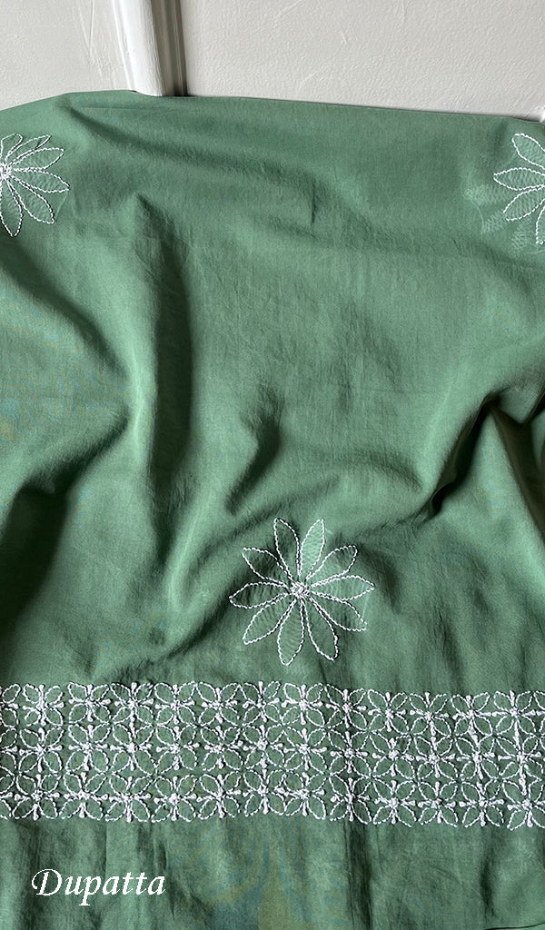 Women's Lakhnavi Handcrafted Cotton Chikankari Suit Material - HONC275057