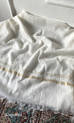 将图像加载到图库查看器中， Women's Lakhnavi Handcrafted Unstitched Mul Chanderi Kurta And Dupatta Set - HONC0323592