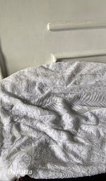 将图像加载到图库查看器中， Women's Lakhnavi Handcrafted Viscose Georgette Chikankari Kurti Fabric - HONC0343105