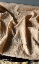 将图像加载到图库查看器中， Women&#39;s Lakhnavi Handcrafted Mul Chanderi Unstitched Kurta And Dupatta Set- HONC0309595
