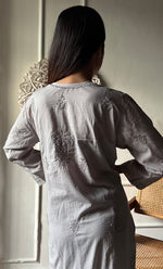 Load image into Gallery viewer, Women's Lakhnavi Handcrafted Cotton Chikankari Kurta And Palazzo Set - HONC0286950