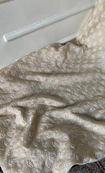 将图像加载到图库查看器中， Lucknowi Handcrafted Munga Silk Unstitched Chikankari Unisex Kurta Fabric - HONC0330257