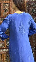 Load image into Gallery viewer, Asma Women&#39;s Lakhnavi Handcrafted Crepe Chikankari Kurti - HONC0218272
